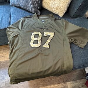 NFL Green Jersey Shirt Patriots Gronkowski